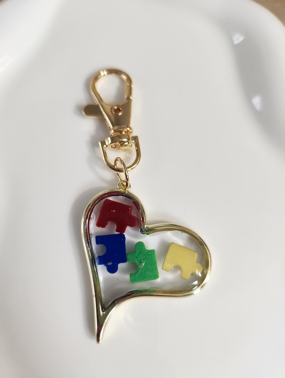 Handmade Autism Keychain Or Bag Charm